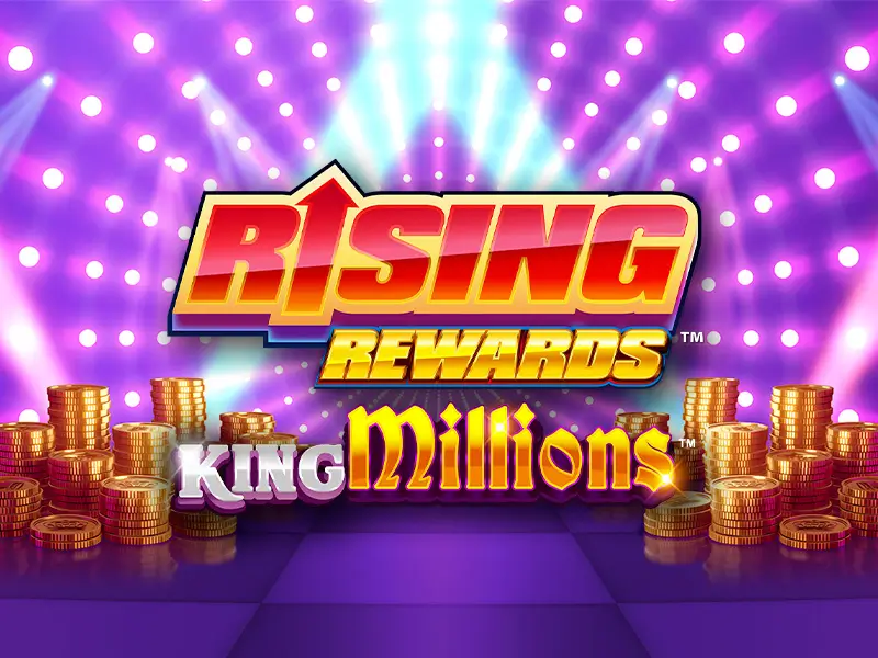 Capa do jogo Rising Rewards King Millions em um pix cassino online